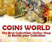 Collectibles online shop. Buy online coins, Euro coins, stamps, paper money, gold coins, silver coins, ancient coins and more at Coins World.