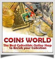 Collectibles online shop. Buy online coins, Euro coins, stamps, paper money, gold coins, silver coins, ancient coins and more at Coins World.