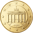 Brandenburg Gate on back of German 10 cent coin