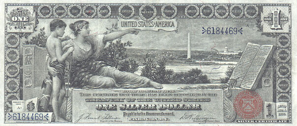 us banknotes - one dollar