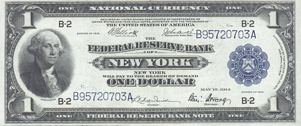 us banknotes - one dollar