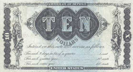 us banknotes - ten dollars