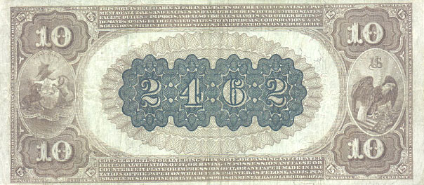 us banknotes - ten dollars