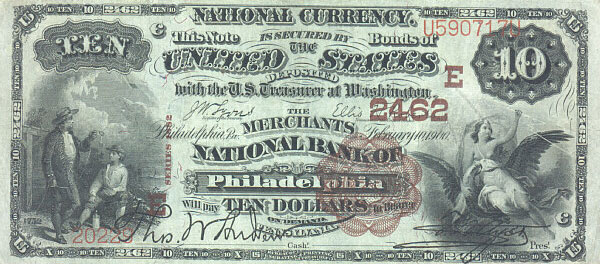 us banknotes - ten dollars