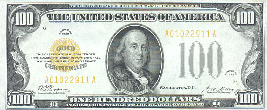 us banknotes - one Hundred dollars