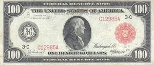 us banknotes - one Hundred dollars