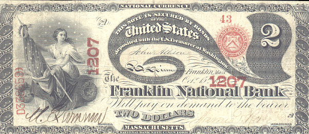 us banknotes - two dollars