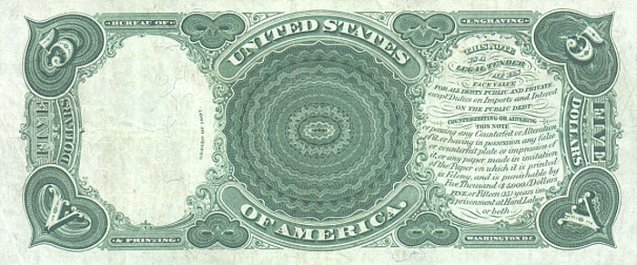 us banknotes - five dollars