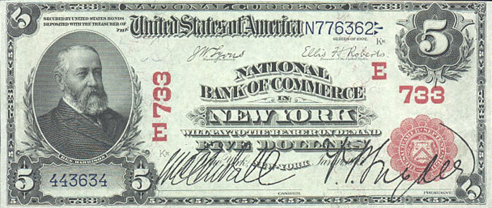 us banknotes - five dollars