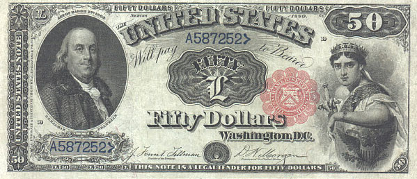 us banknotes - fifty dollars